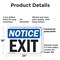 Signmission Exit Sign, Plastic, 24 in W, 18 in H, Exit OS-2PACK-NS-P-1824-L-12248 - alternate 8